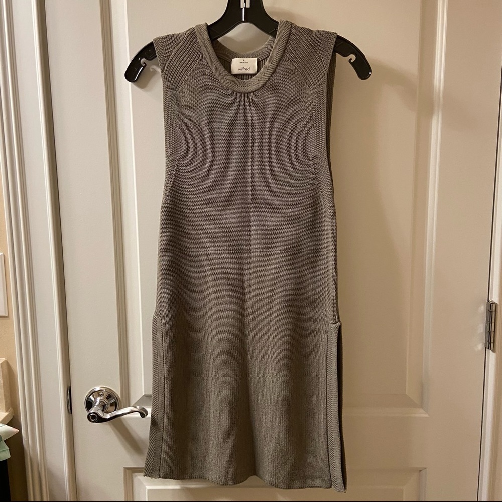 Aritzia Wilfred Sleeveless Palmier Rib Knit Tunic
